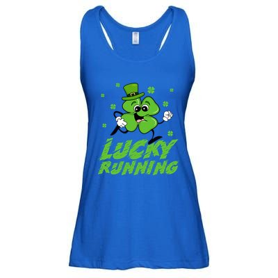 St Patrick's Day Irish Shamrock Lucky Running Marathon Team Gift Ladies Essential Flowy Tank