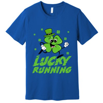 St Patrick's Day Irish Shamrock Lucky Running Marathon Team Gift Premium T-Shirt
