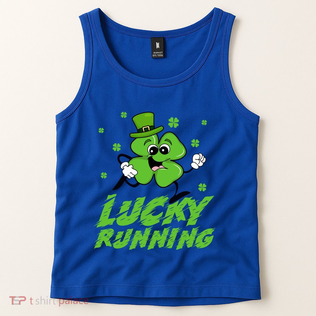 St Patrick's Day Irish Shamrock Lucky Running Marathon Team Gift Tank Top