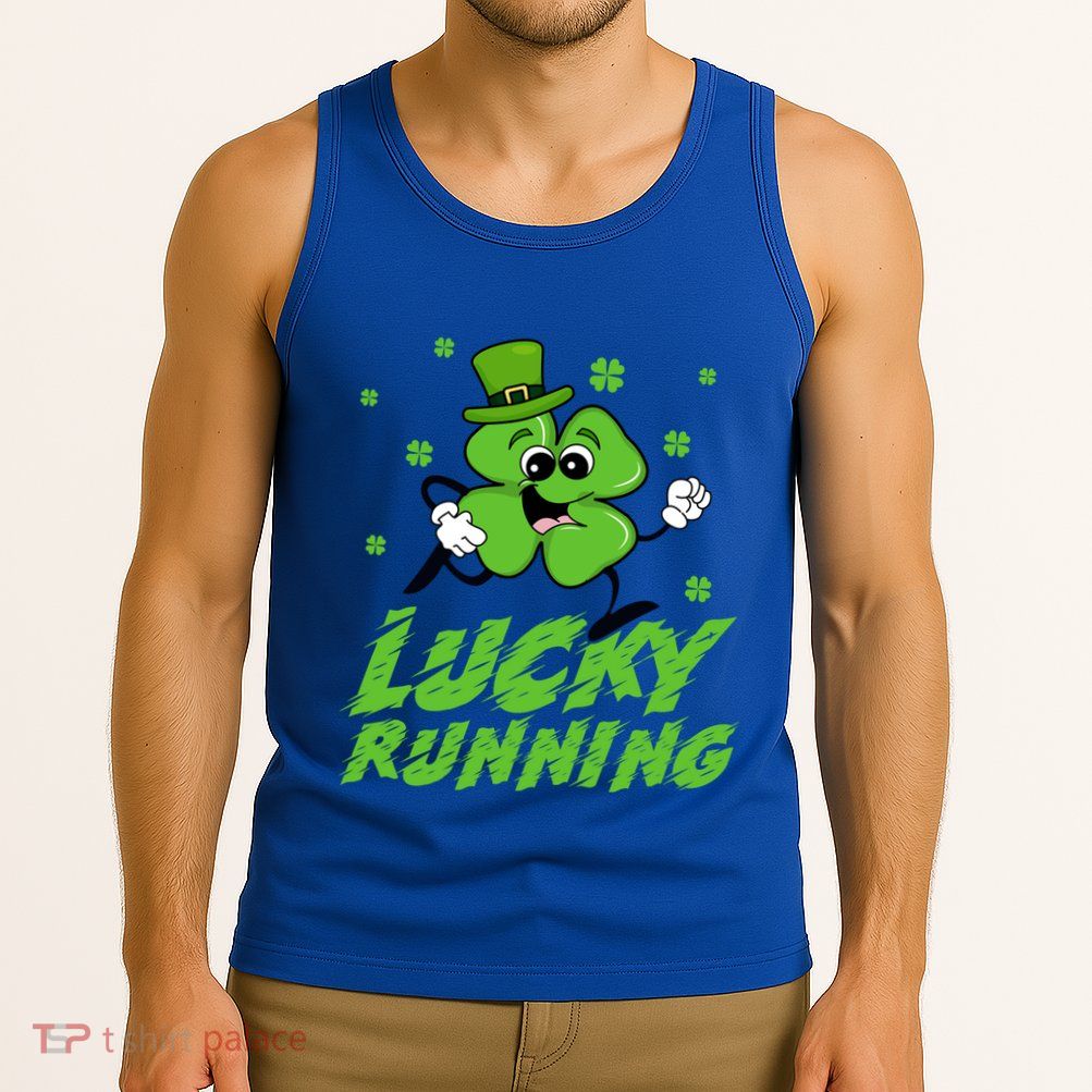 St Patrick's Day Irish Shamrock Lucky Running Marathon Team Gift Tank Top