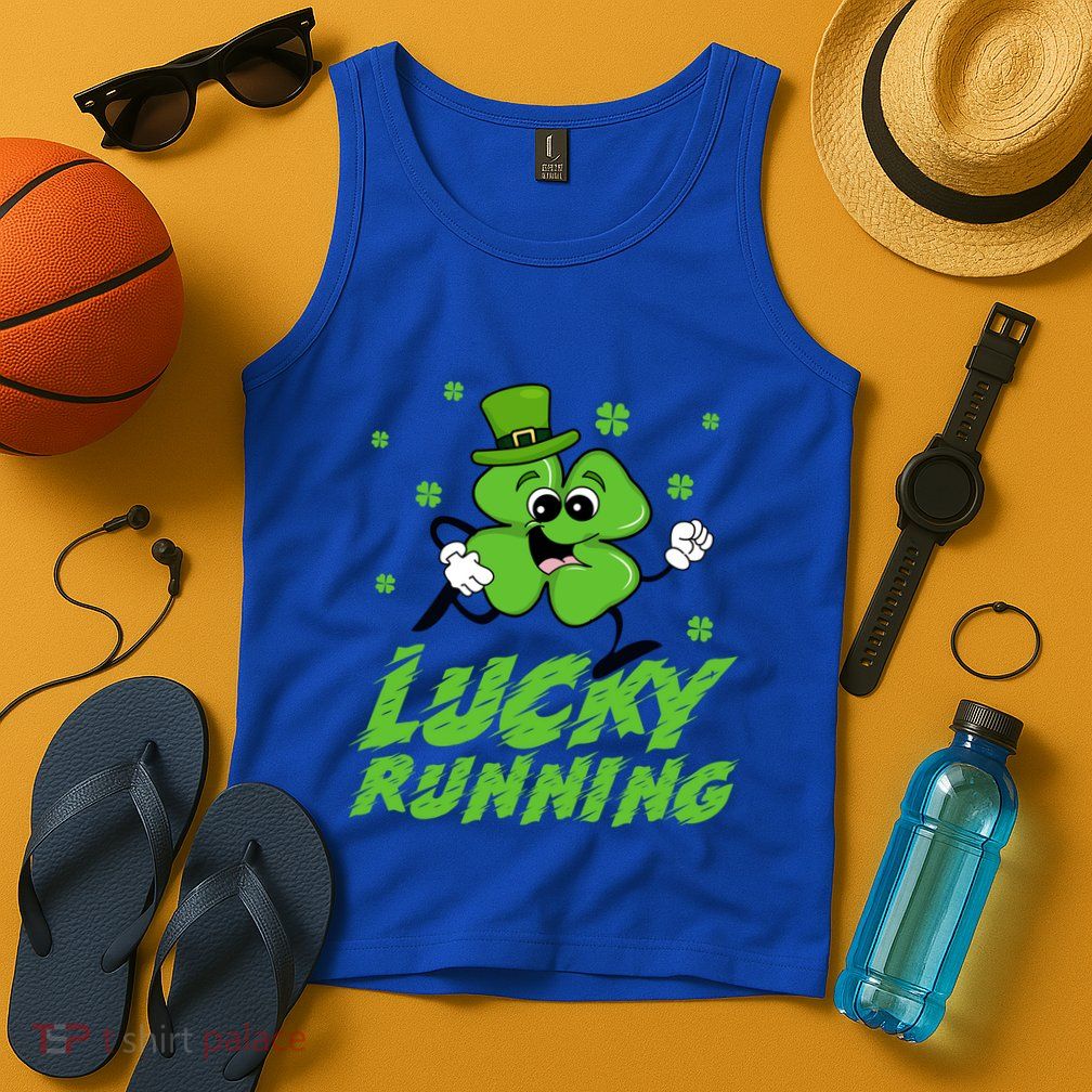 St Patrick's Day Irish Shamrock Lucky Running Marathon Team Gift Tank Top