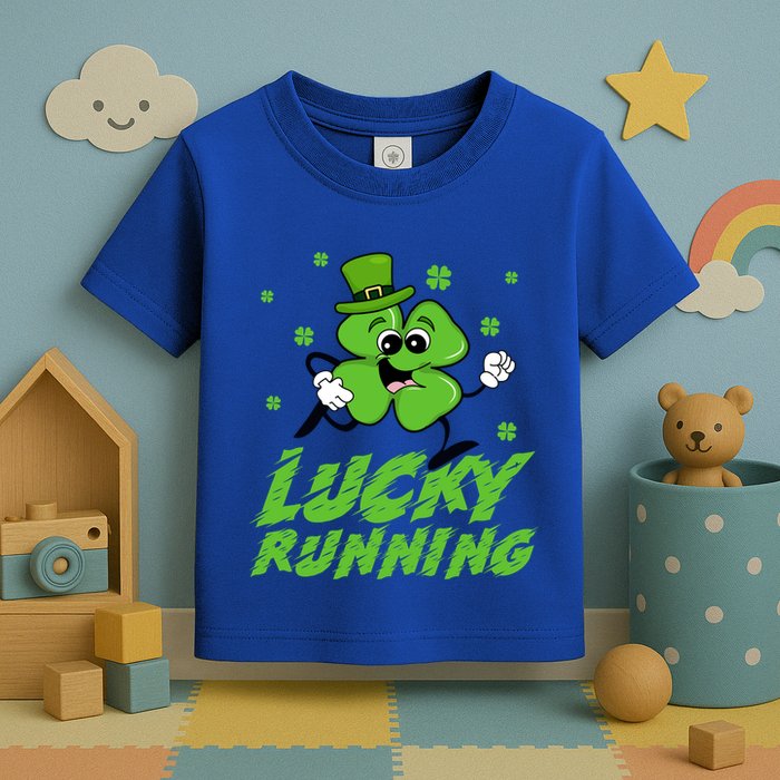 St Patrick's Day Irish Shamrock Lucky Running Marathon Team Gift Toddler T-Shirt