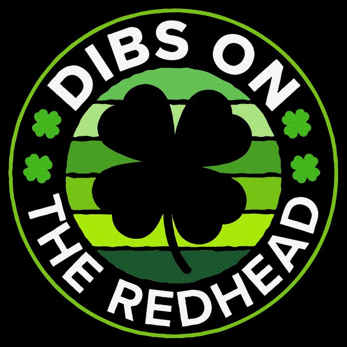 St Patricks Day Funny Irish Dibs On The Redhead Flat Bill Trucker Hat