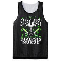 St Patrick's Day Dialysis Nurse Sassy Lassy Nursing Mesh Reversible Basketball Jersey Tank