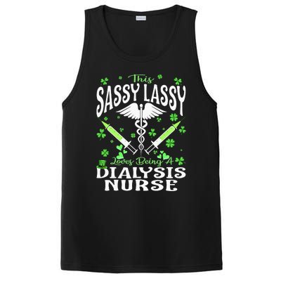 St Patrick's Day Dialysis Nurse Sassy Lassy Nursing PosiCharge Competitor Tank