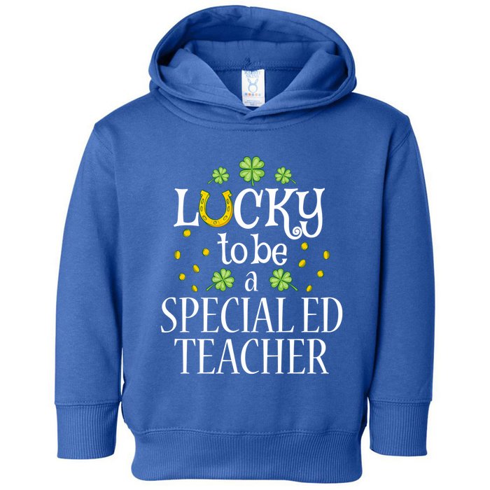 St Patrick's Day Lucky To Be A Special Ed Teacher Gift Toddler Hoodie