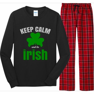 St Patricks Day Cool Gift Gift Keep Calm Be Irish Long Sleeve Pajama Set