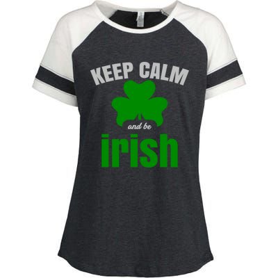 St Patricks Day Cool Gift Gift Keep Calm Be Irish Enza Ladies Jersey Colorblock Tee