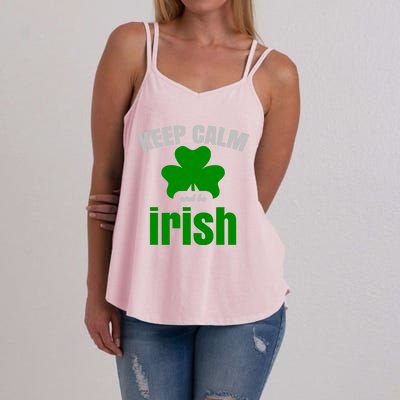 St Patricks Day Cool Gift Gift Keep Calm Be Irish Women's Strappy Tank