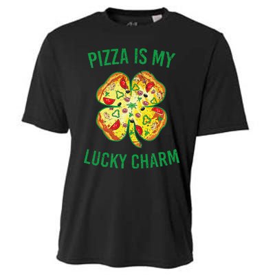 St Patrick's Day Is My Lucky Charm Pizza Shamrock Cooling Performance Crew T-Shirt