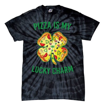 St Patrick's Day Is My Lucky Charm Pizza Shamrock Tie-Dye T-Shirt