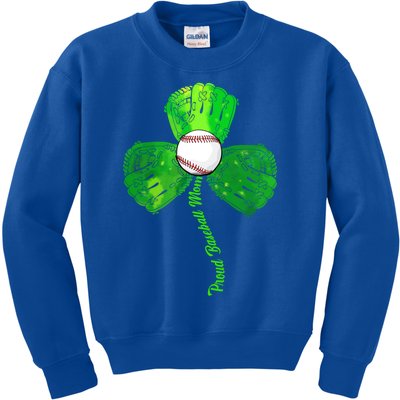 St Patricks Day Baseball Catcher Softball Irish Mom Shamrock Gift Kids Sweatshirt