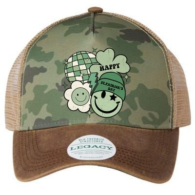 St Patricks Day Retro Smile Disco Party Legacy Tie Dye Trucker Hat