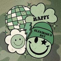 St Patricks Day Retro Smile Disco Party Legacy Tie Dye Trucker Hat