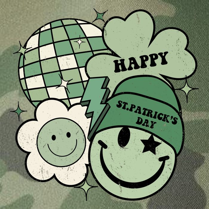 St Patricks Day Retro Smile Disco Party Legacy Tie Dye Trucker Hat