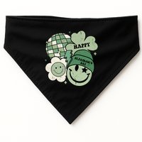 St Patricks Day Retro Smile Disco Party USA-Made Doggie Bandana