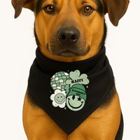 St Patricks Day Retro Smile Disco Party USA-Made Doggie Bandana