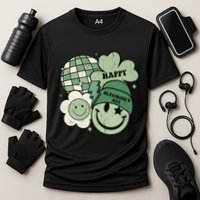 St Patricks Day Retro Smile Disco Party Performance Shirt