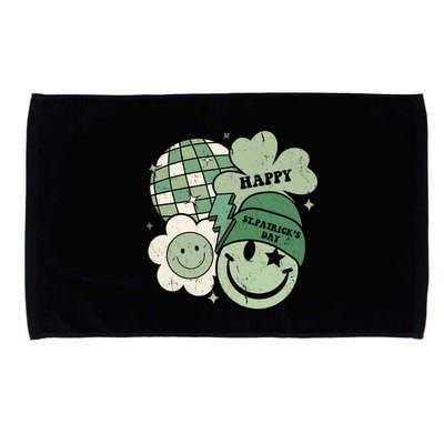 St Patricks Day Retro Smile Disco Party Microfiber Hand Towel