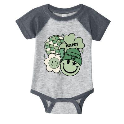 St Patricks Day Retro Smile Disco Party Infant Baby Jersey Bodysuit