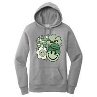 St Patricks Day Retro Smile Disco Party Women's Pullover Hoodie