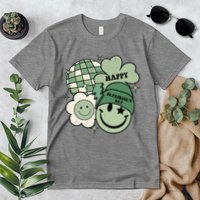 St Patricks Day Retro Smile Disco Party Premium T-Shirt