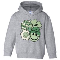 St Patricks Day Retro Smile Disco Party Toddler Hoodie