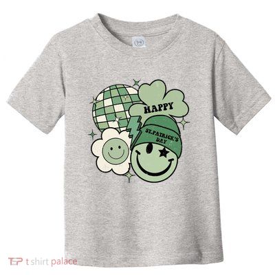 St Patricks Day Retro Smile Disco Party Toddler T-Shirt