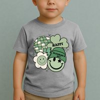 St Patricks Day Retro Smile Disco Party Toddler T-Shirt