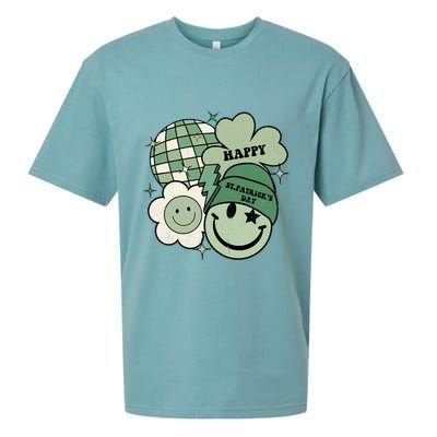 St Patricks Day Retro Smile Disco Party Sueded Cloud Jersey T-Shirt