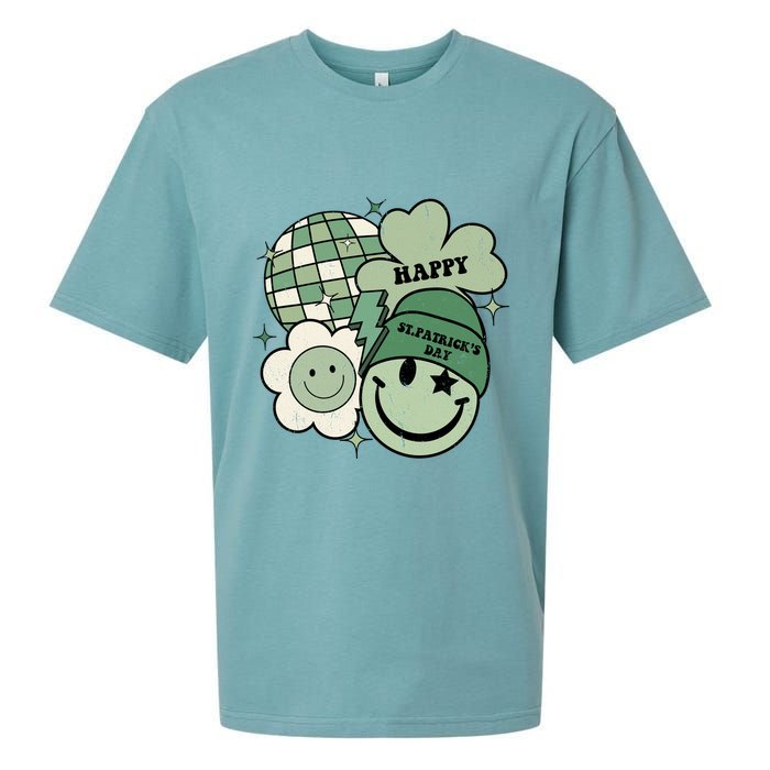 St Patricks Day Retro Smile Disco Party Sueded Cloud Jersey T-Shirt