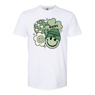 St Patricks Day Retro Smile Disco Party Softstyle® CVC T-Shirt