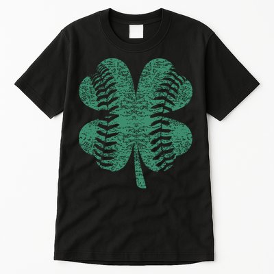 St. Patricks Day Baseball Four Leaf Clover Shamrock  Tall T-Shirt