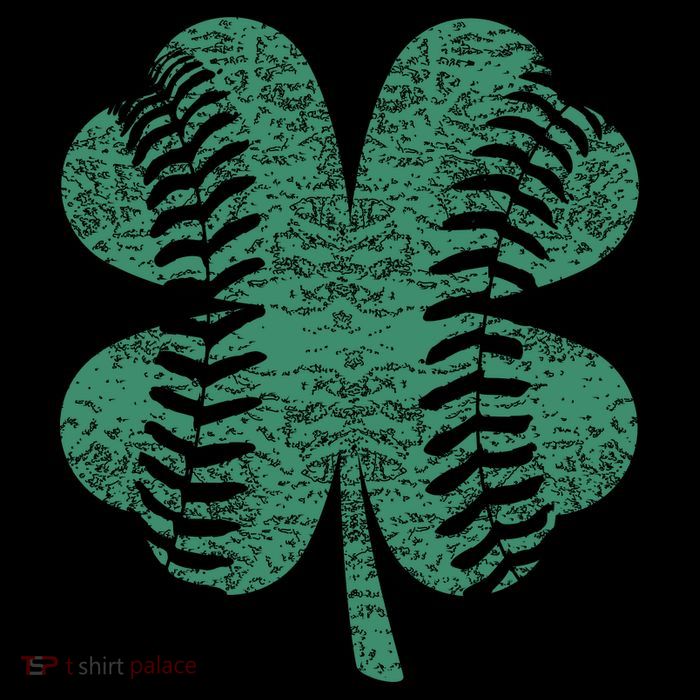 St. Patricks Day Baseball Four Leaf Clover Shamrock  Cooling Performance Long Sleeve Crew
