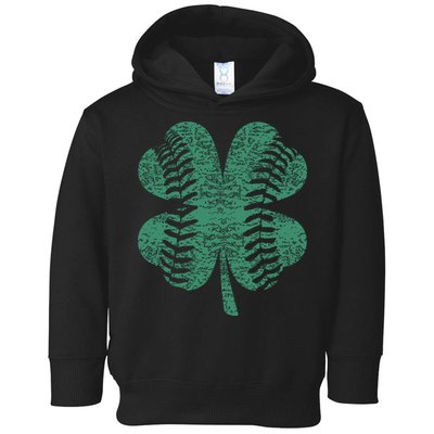 St. Patricks Day Baseball Four Leaf Clover Shamrock  Toddler Hoodie