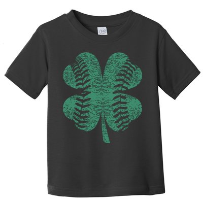 St. Patricks Day Baseball Four Leaf Clover Shamrock  Toddler T-Shirt