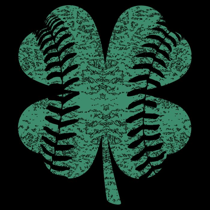 St. Patricks Day Baseball Four Leaf Clover Shamrock  Short Acrylic Beanie