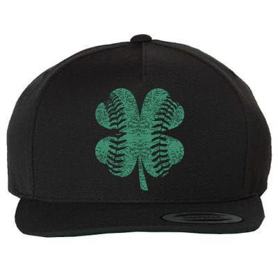 St. Patricks Day Baseball Four Leaf Clover Shamrock  Wool Snapback Cap
