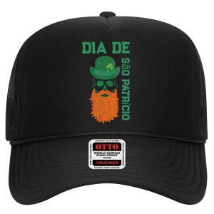 SAINT PATRICK'S DAY SKULL DESIGN High Crown Mesh Back Trucker Hat