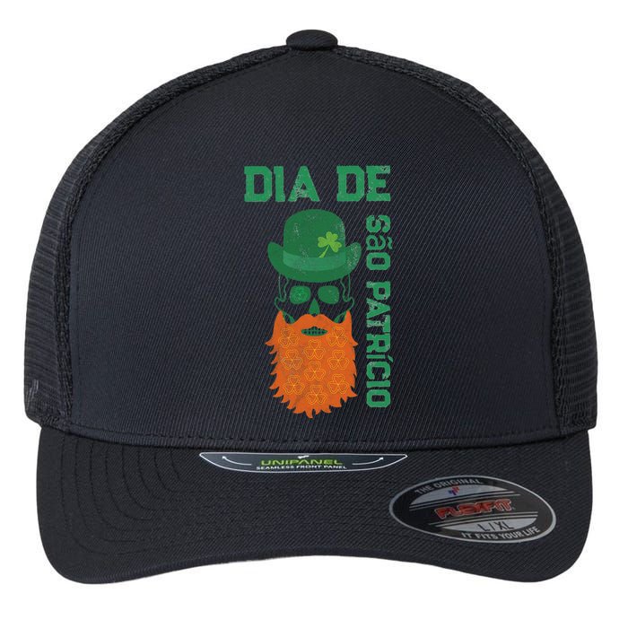 SAINT PATRICK'S DAY SKULL DESIGN Flexfit Unipanel Trucker Cap