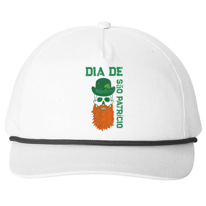 SAINT PATRICK'S DAY SKULL DESIGN Snapback Five-Panel Rope Hat