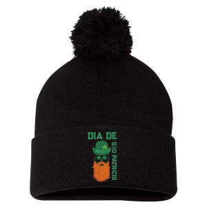 SAINT PATRICK'S DAY SKULL DESIGN Pom Pom 12in Knit Beanie