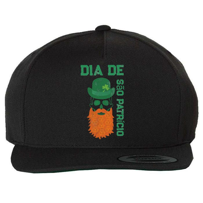 SAINT PATRICK'S DAY SKULL DESIGN Wool Snapback Cap