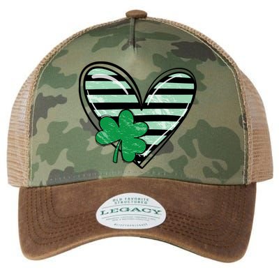 St Patrick's Day Clover Heart Holiday Legacy Tie Dye Trucker Hat