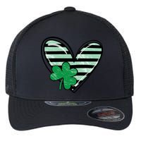 St Patrick's Day Clover Heart Holiday Flexfit Unipanel Trucker Cap