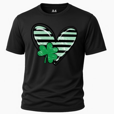 St Patrick's Day Clover Heart Holiday Performance Shirt