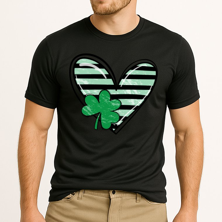 St Patrick's Day Clover Heart Holiday Performance Shirt