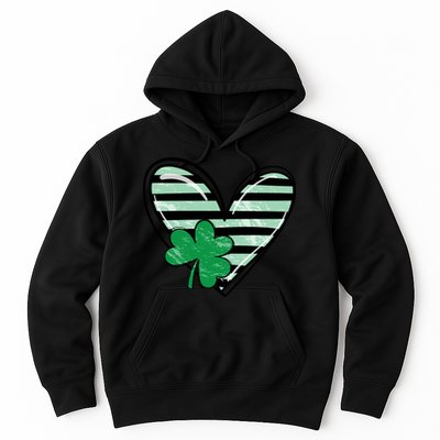 St Patrick's Day Clover Heart Holiday Hoodie