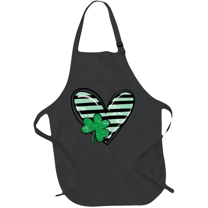 St Patrick's Day Clover Heart Holiday Apron