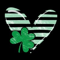 St Patrick's Day Clover Heart Holiday Apron